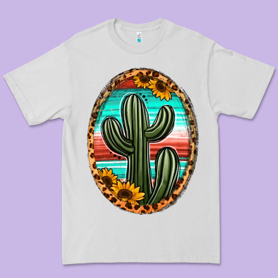 Serape And Sunflower Cactus Premium Tee Designed By Jasminsmagicworld