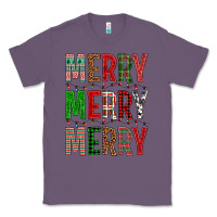 Lavender Merry Merry Merry Christmas Classic Tee - BundleAndBundleShop