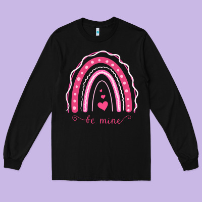 Valentines Day Rainbow Long Sleeve Tee Designed By Bettercallsaul