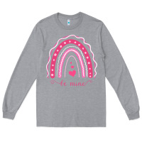 Heather Grey Valentines Day Rainbow Long Sleeve Tee - Bettercallsaul