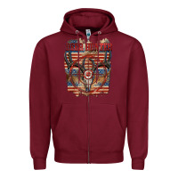 Burgundy deer hunter Zipper Hoodie - CowGirlArtShop