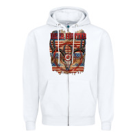 White deer hunter Zipper Hoodie - CowGirlArtShop
