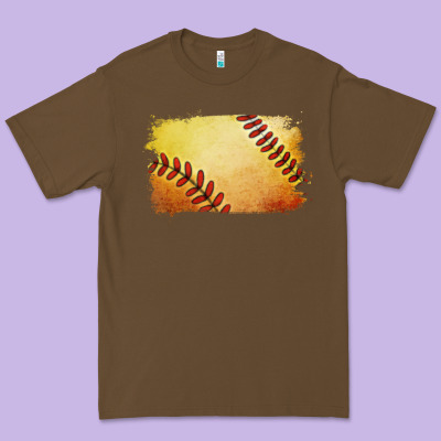 Softball Brushstroke Premium Tee Designed By Jasminsmagicworld