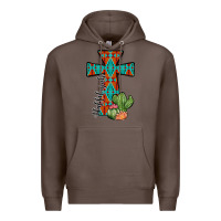 Coffee aztec cactus cross Premium Hoodie - JahusDesignShop