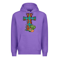 Purple aztec cactus cross Premium Hoodie - JahusDesignShop