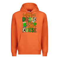 Carrot St. Patrick's Safety first drink with a Nurse Premium Hoodie - OliviaCreatesArt