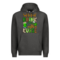 Charcoal Heather St. Patrick's Safety first drink with a Nurse Premium Hoodie - OliviaCreatesArt