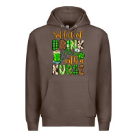 Coffee St. Patrick's Safety first drink with a Nurse Premium Hoodie - OliviaCreatesArt
