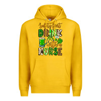 Lemon St. Patrick's Safety first drink with a Nurse Premium Hoodie - OliviaCreatesArt