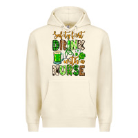 Sandshell St. Patrick's Safety first drink with a Nurse Premium Hoodie - OliviaCreatesArt