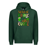 Sports Green St. Patrick's Safety first drink with a Nurse Premium Hoodie - OliviaCreatesArt
