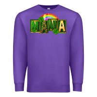 Purple St. Patricks Day mama Premium Sweatshirt - FaDigitalArtStudio