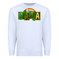 White St. Patricks Day mama Premium Sweatshirt - FaDigitalArtStudio