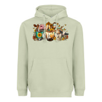 Matcha Cows And Coffee Heavyweight Hoodie - FaDigitalArtStudio