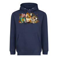 Navy Cows And Coffee Heavyweight Hoodie - FaDigitalArtStudio