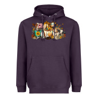 Plum Cows And Coffee Heavyweight Hoodie - FaDigitalArtStudio