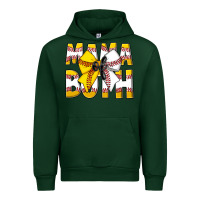 Forest Green Mama Of Both Urban Hoodie - CowhideDigitalArt