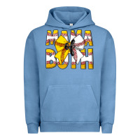 Pigment Pebble Blue Mama Of Both Urban Hoodie - CowhideDigitalArt