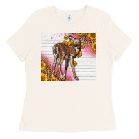 Bone Western Cute Baby Deer Fawn Ladies Tee - LillyAllenDesigns