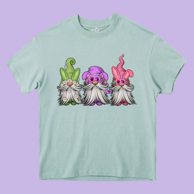 Easter Gnomes Spring Heavy Core Tee Designed By Jasminsmagicworld