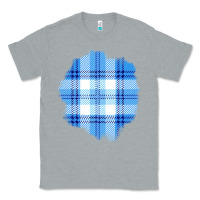Heather Grey Winter Tartan Patch Classic Tee - BundleAndBundleShop