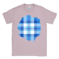 Lilac Winter Tartan Patch Classic Tee - BundleAndBundleShop