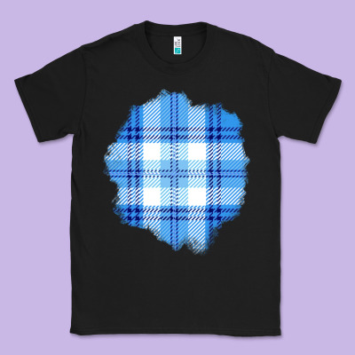 Winter Tartan Patch Classic Tee Designed By Bundleandbundleshop