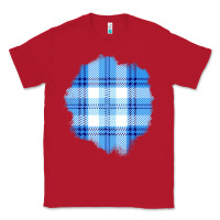 Red Winter Tartan Patch Classic Tee - BundleAndBundleShop