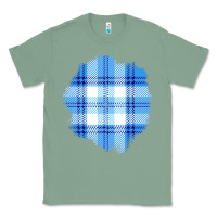 Sage Winter Tartan Patch Classic Tee - BundleAndBundleShop