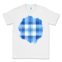 White Winter Tartan Patch Classic Tee - BundleAndBundleShop