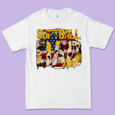 Softball Dad Premium Tee Designed By Jasminsmagicworld