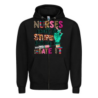 Black Nurses can't fix stupid Zipper Hoodie - CowGirlArtShop