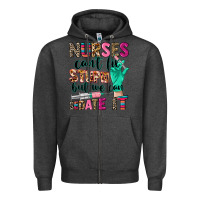 Charcoal Heather Nurses can't fix stupid Zipper Hoodie - CowGirlArtShop