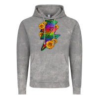 Cloud Rock LGBTQ+ Lightnin' Bolt With Sunflower Vintage Hoodie - BundleAndBundleShop