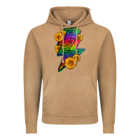 Vintage Camel LGBTQ+ Lightnin' Bolt With Sunflower Vintage Hoodie - BundleAndBundleShop