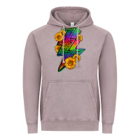 Vintage Zinc LGBTQ+ Lightnin' Bolt With Sunflower Vintage Hoodie - BundleAndBundleShop
