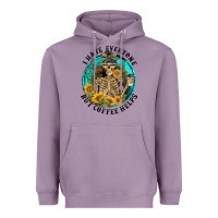Lavender I Hate Everyone But Coffee Helps Heavyweight Hoodie - FaDigitalArtStudio