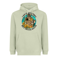 Matcha I Hate Everyone But Coffee Helps Heavyweight Hoodie - FaDigitalArtStudio