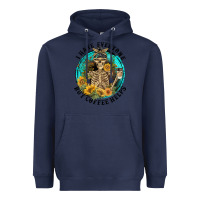 Navy I Hate Everyone But Coffee Helps Heavyweight Hoodie - FaDigitalArtStudio