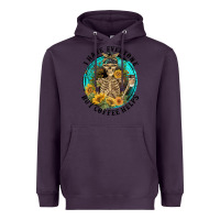 Plum I Hate Everyone But Coffee Helps Heavyweight Hoodie - FaDigitalArtStudio