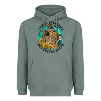 Sage I Hate Everyone But Coffee Helps Heavyweight Hoodie - FaDigitalArtStudio
