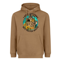 Toasted Coconut I Hate Everyone But Coffee Helps Heavyweight Hoodie - FaDigitalArtStudio