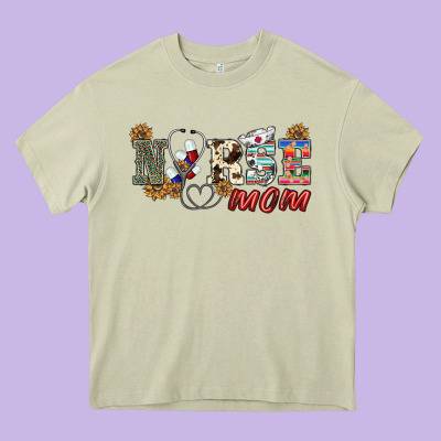 Western Nurse Mom Heavy Core Tee Designed By Barkaloodesign