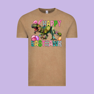 Happy Eastrawr Easter Vintage Tee Designed By Bundleandbundleshop