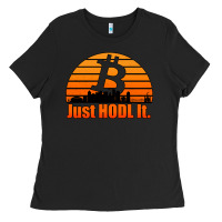 Black just hodl it new orleans skyline retro sunset Ladies Tee - Jasminsmagicworld