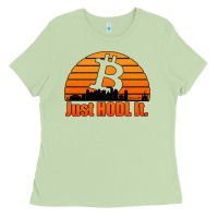 Matcha just hodl it new orleans skyline retro sunset Ladies Tee - Jasminsmagicworld