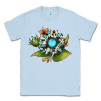 Dusty Blue gemstone sunflower Classic Tee - JahusDesignShop