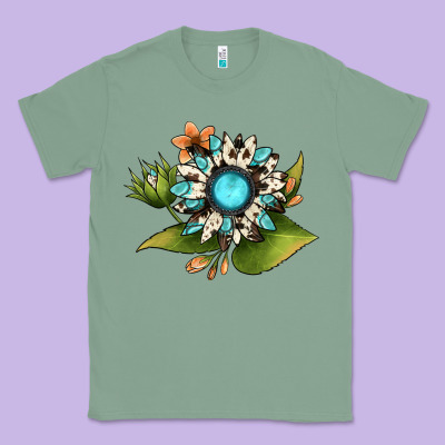 Gemstone Sunflower Classic Tee Designed By Jahusdesignshop