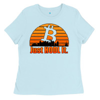 Baby Blue just hodl it new orleans skyline retro sunset Ladies Tee - Jasminsmagicworld