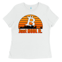 White just hodl it new orleans skyline retro sunset Ladies Tee - Jasminsmagicworld